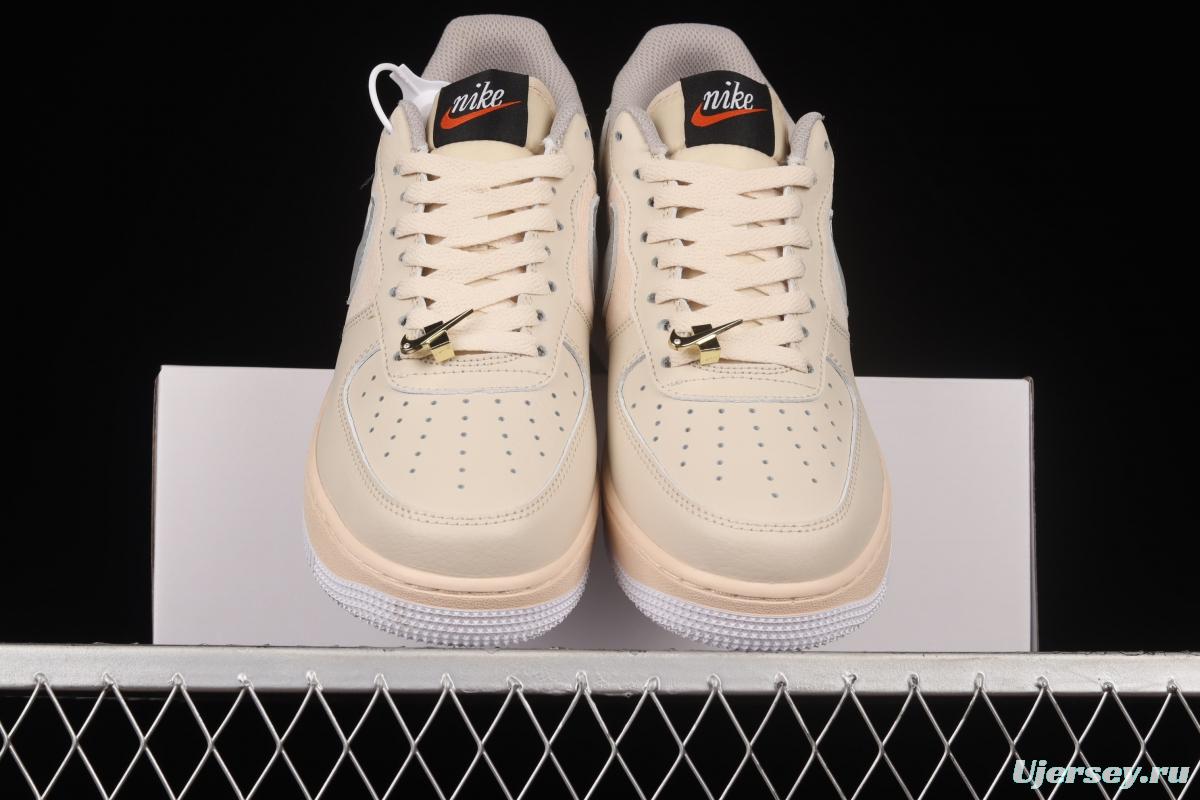 NIKE Air Force 1' 07 Low beige color 3M reflective low-top casual board shoes DJ7015-991