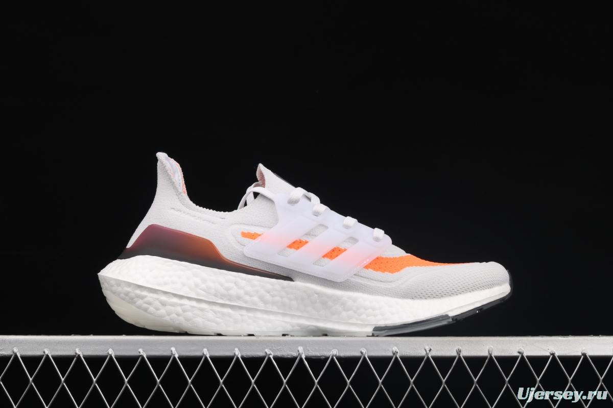 Adidas Ultra Boost 21 Consortium FY0375 Das new thick-soled popcorn running shoes