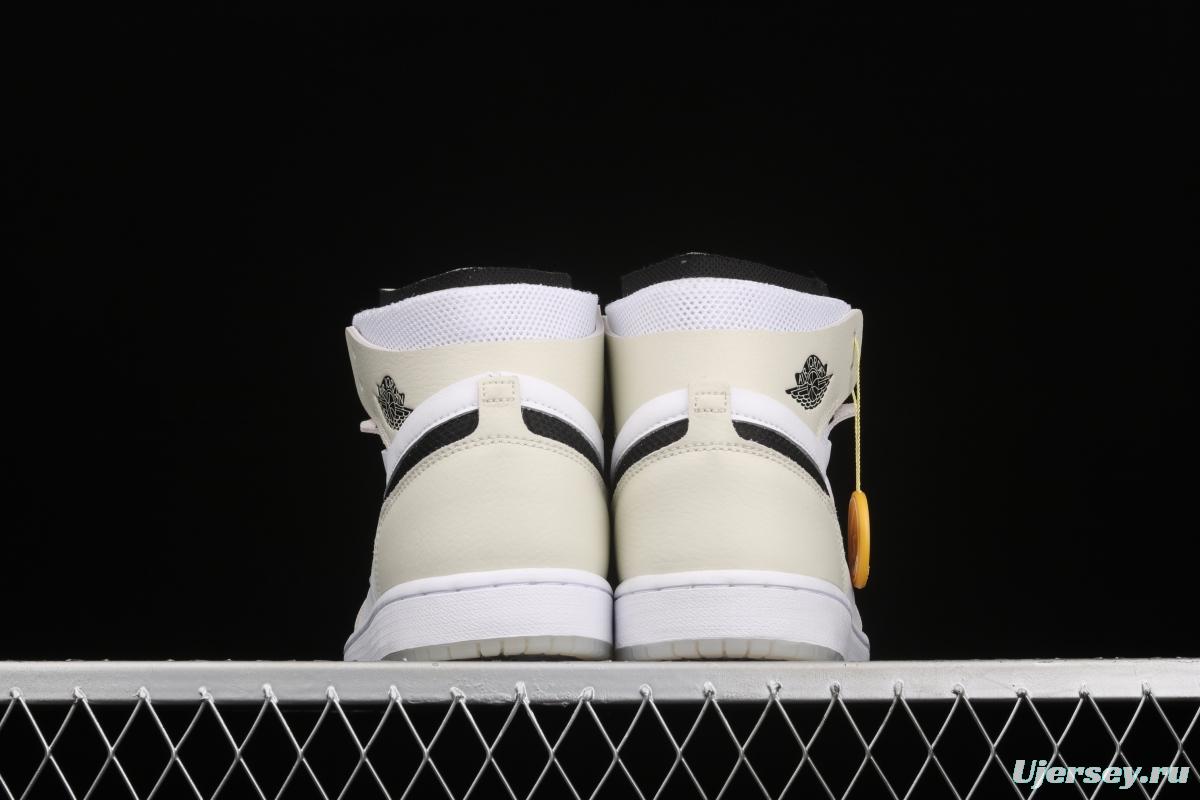 Air Jordan 1 Zoom Air CMFT Pearl White High Top Basketball shoes CT0979-002