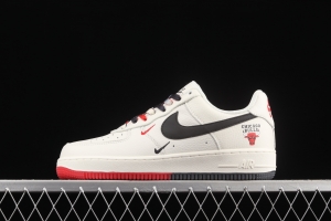 NIKE Air Force 1 Low'07 beige black red Chicago Bulls city limited low-top casual board shoes CH2806-306