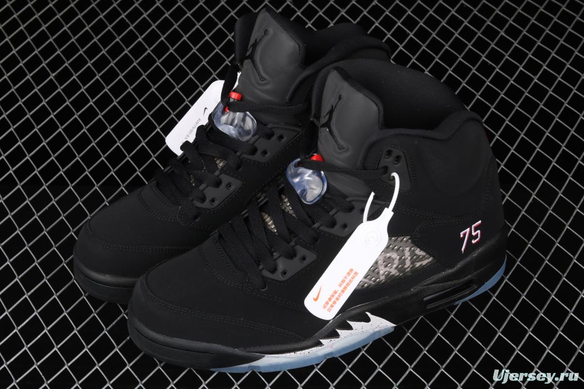 Air Jordan 5 OG Black Metallic Black Silver AV9175-001