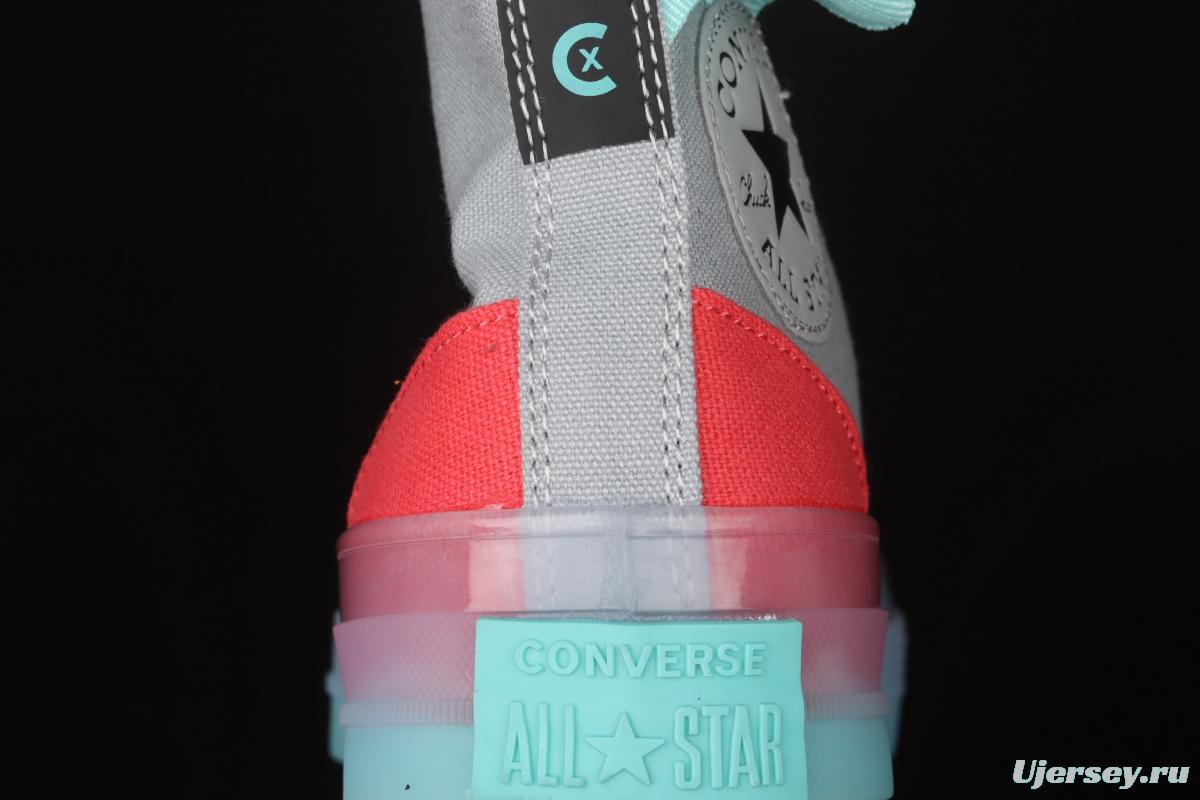 Converse Chuck Taylor All Star CX neutral crystal jelly soles hit color canvas high upper shoes 171693C