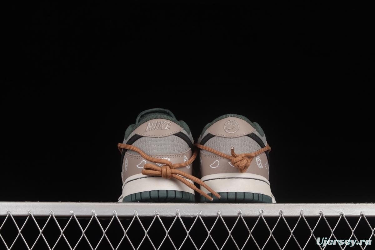 NIKE DUNK Low Retro Vibe style distressed deconstructed shoelaces tan SB low-top sneakers DH0957-100