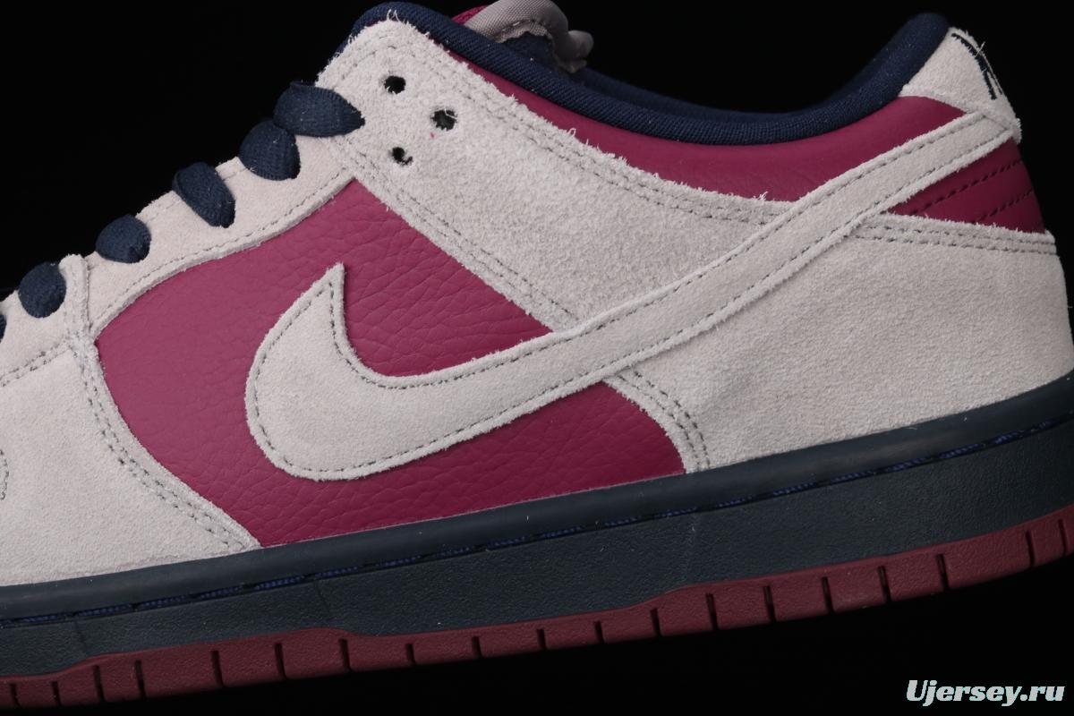 NIKE DUNK Low SB True Berry Bordeaux red and gray dunk series low-side leisure sports skateboard shoes BQ6817-001