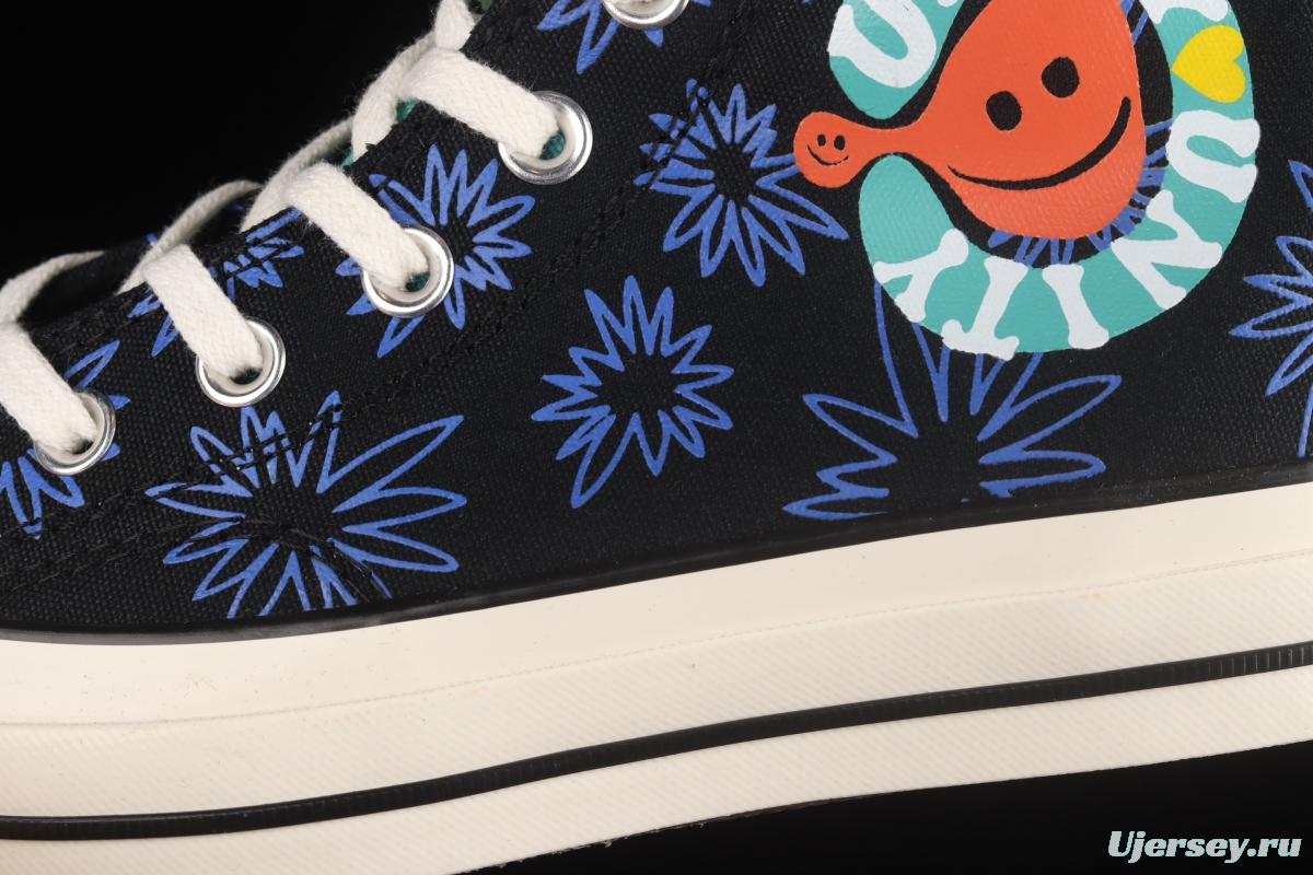 Converse ChuNIKE Taylor spring 2022 new earth graffiti impact color high-top casual board shoes 172824C
