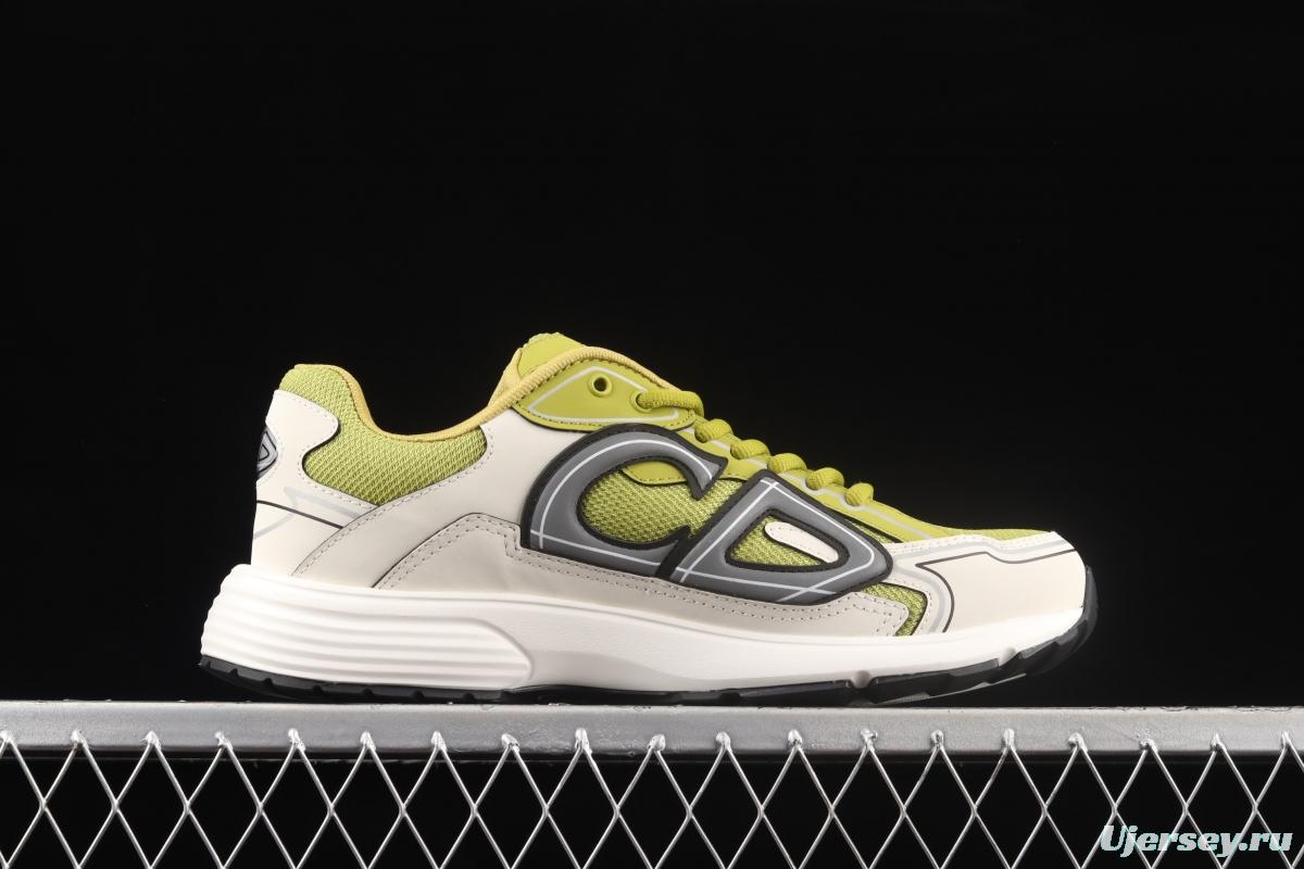 Dior B30 Microfiber Mesh B30 CD series sports shoes LY66140 Yellow/White