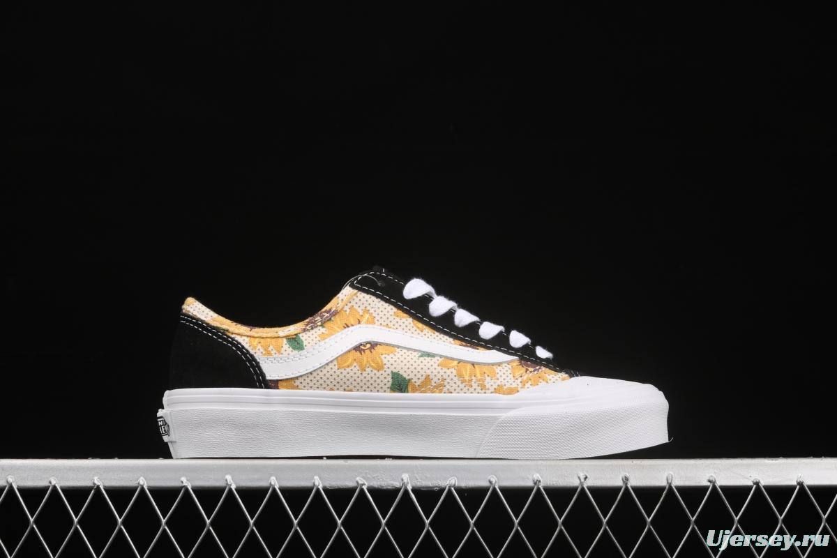 Vans Style 36 SF Sunflower Daisy PEACEMINUSONE short head Limited Edition Skateboard shoes VN0A5HFF6SR