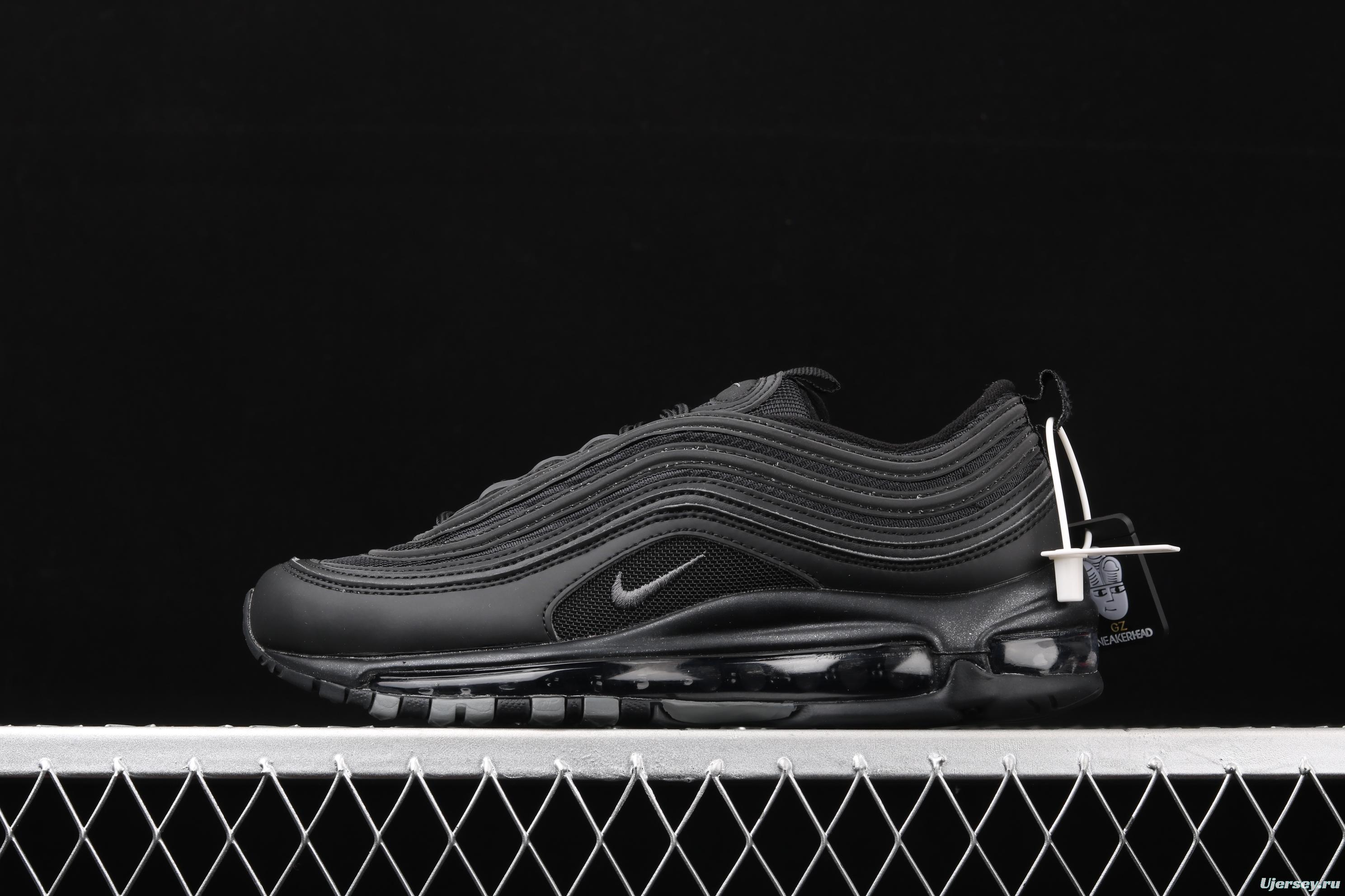 NIKE Air Max 973M reflective all-black bullet air cushion running shoes 921733-001