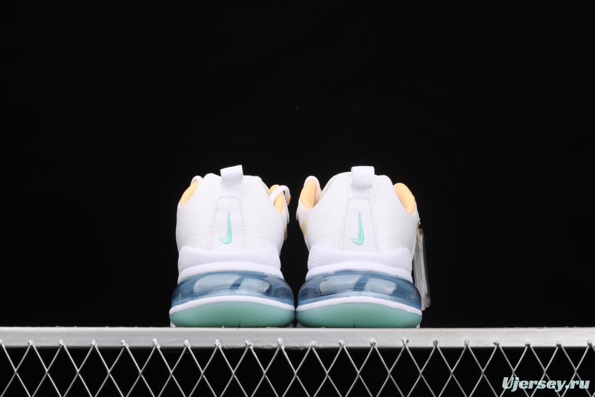NIKE Air Max 270React new high frequency mesh hollowed-out half-palm air cushion running shoes DJ3027-100