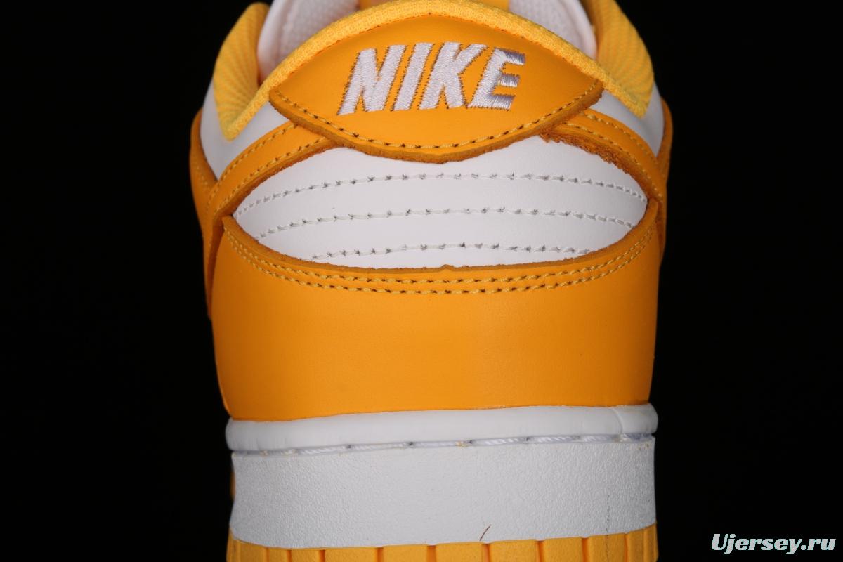 NIKE DUNK Low SB dunk series white and yellow color matching low-side leisure sports skateboard shoes DD1503-800