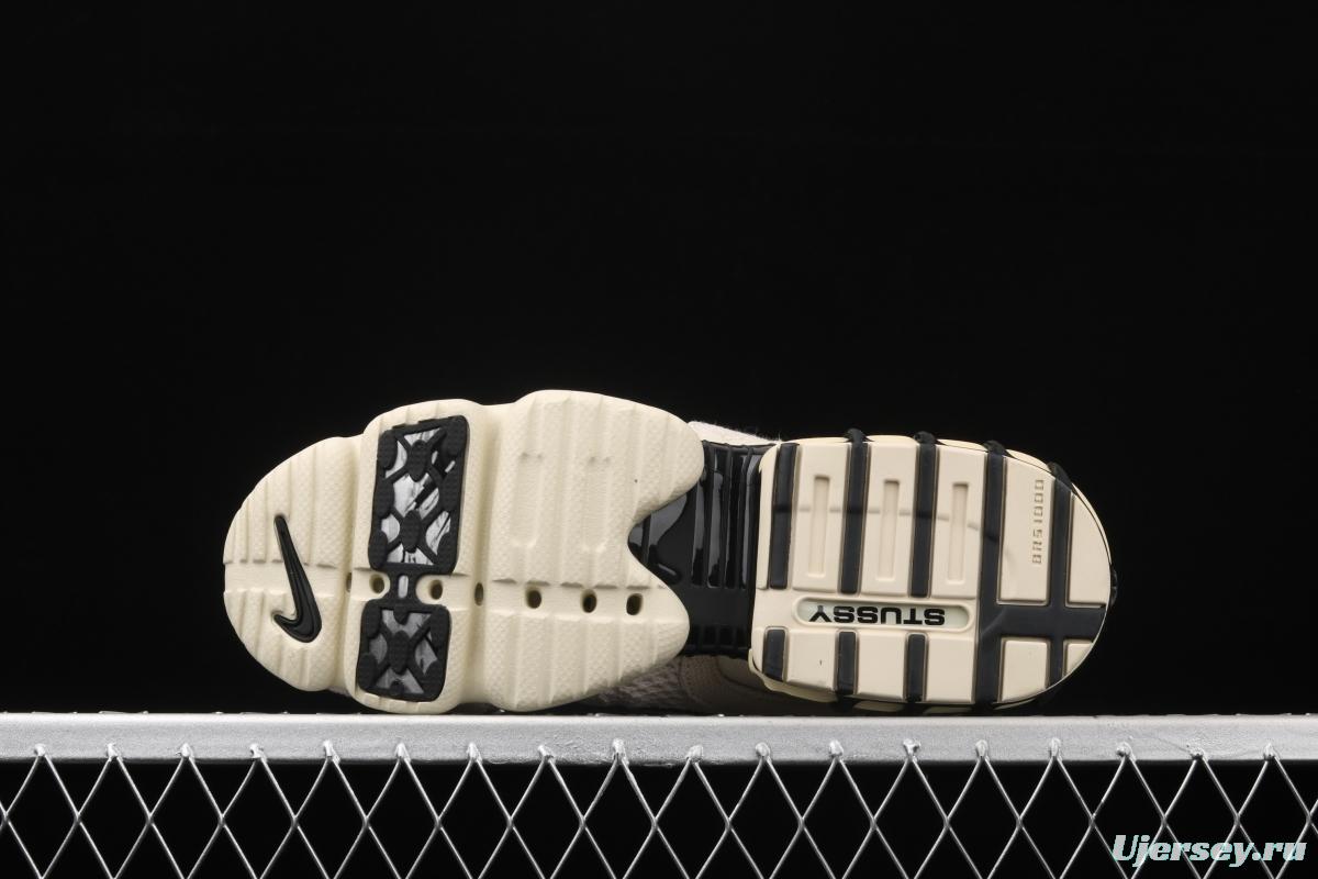 Stussy x NIKE Air Zoom Spiridon Caged 2 Spieli prison East cage 2 generation milky white linen black cloth CQ5486-200