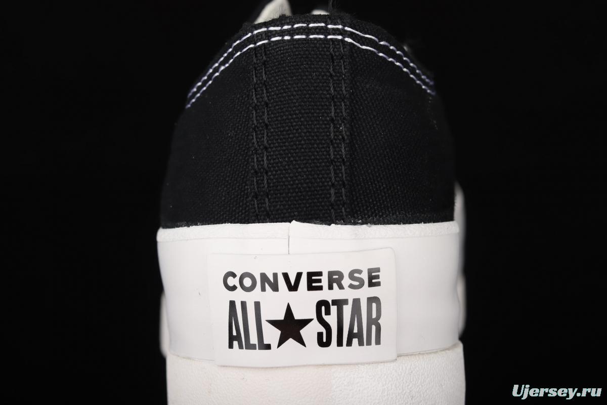 Converse Chuck Taylor All Star Lugged Move OX Converse black and white thick soled heightening shoes 567681C