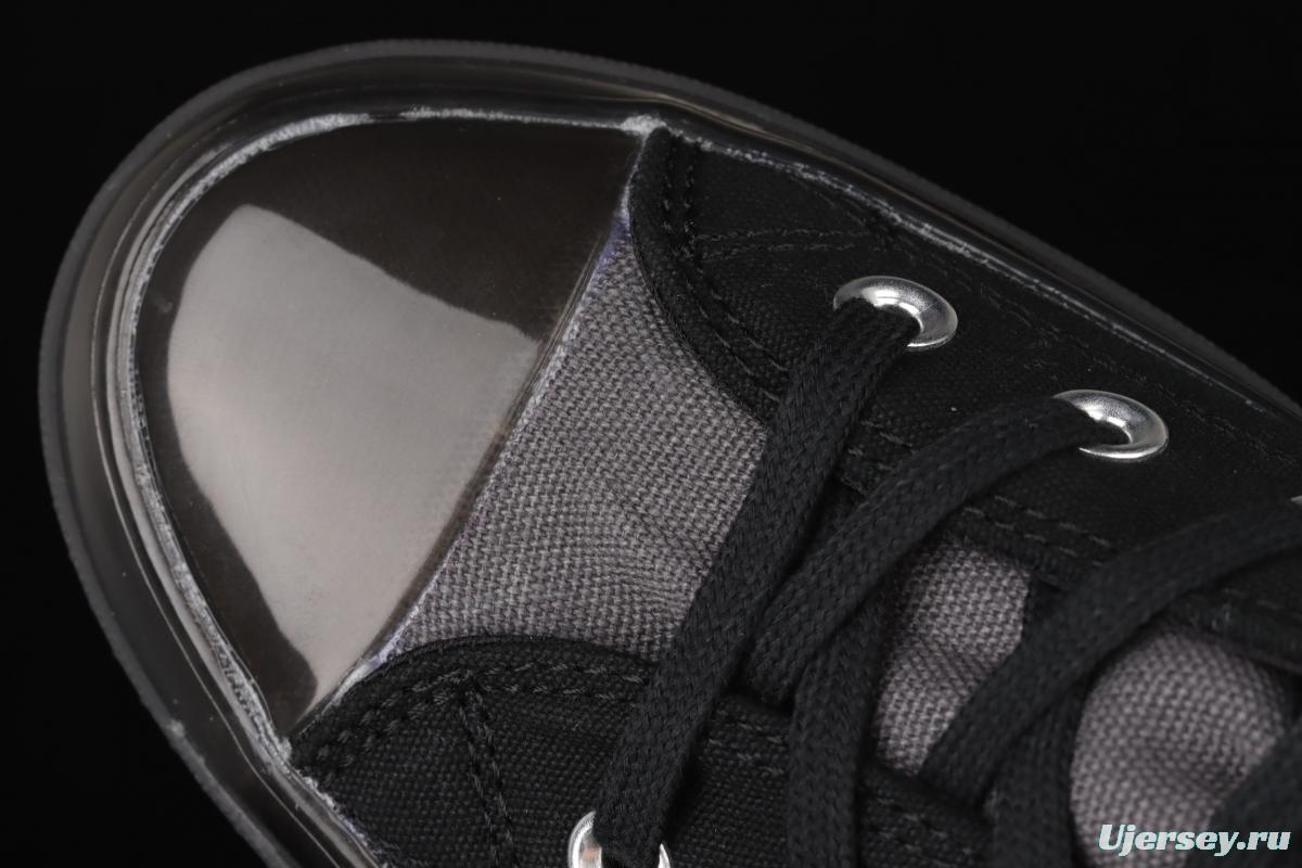 Converse Chuck Taylor All Star CX neutral crystal jelly soles all black canvas high upper shoes 172470C