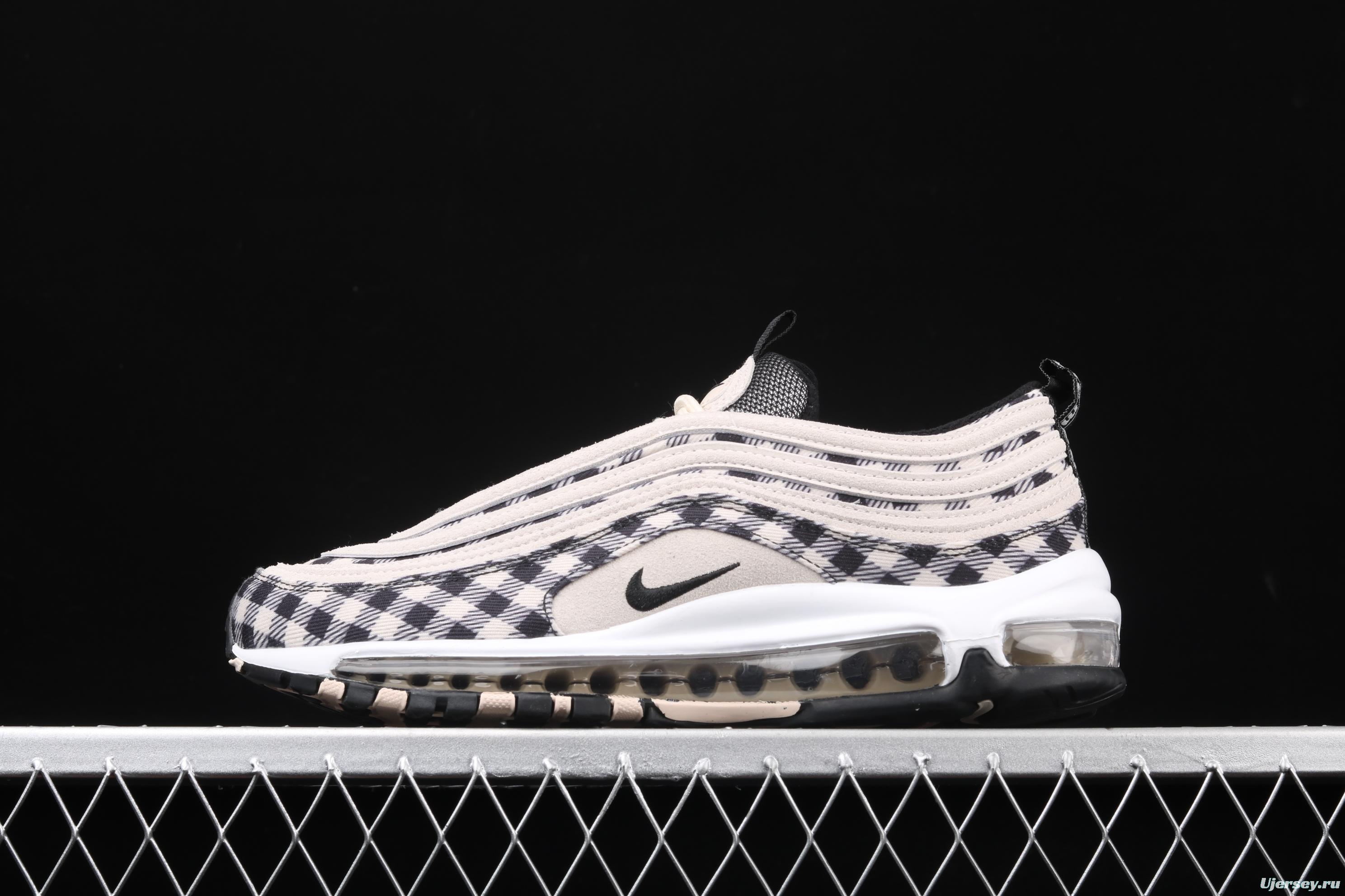 NIKE Air Max 97 Premium checkerboard retro bullet trend air cushion casual running shoes 312834-201