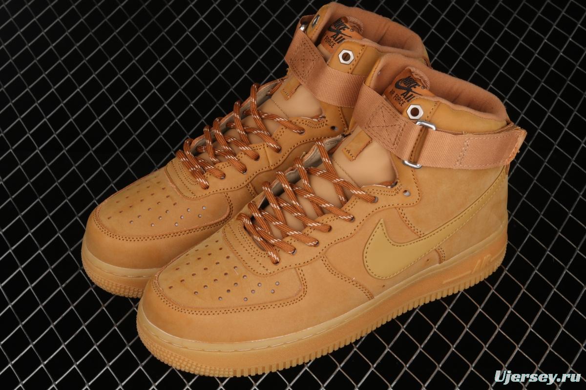 NIKE Air Force 1 High'07 2019 new wheat color high upper shoes CJ9178-200