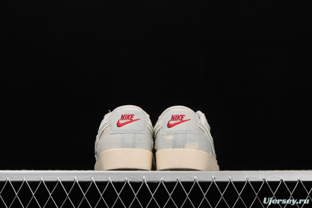 Levi's Strauss x NIKE Blazer Low LX Trail Blazers hole-breaking jeans low-side leisure sports board shoes AV9376-006