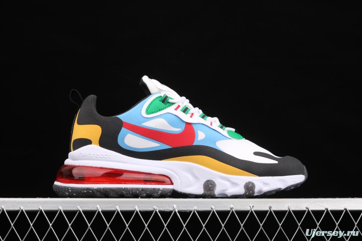 NIKE Air Max 270React new high-frequency mesh hollowing out function half-palm air cushion running shoes DA2610-161,