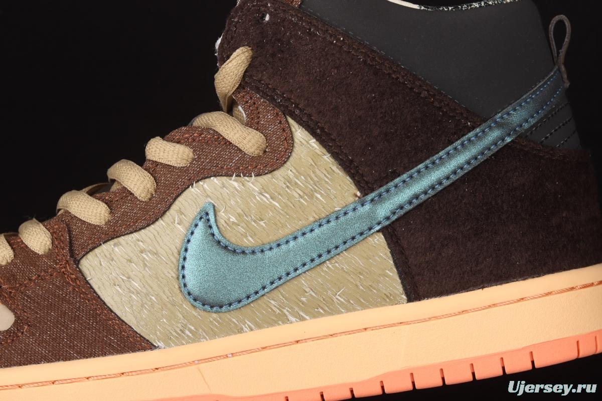 Concepts x NIKE SB DUNK High Mallard (wild duck) dunk series retro high top leisure sports skateboard shoes DC6887-200