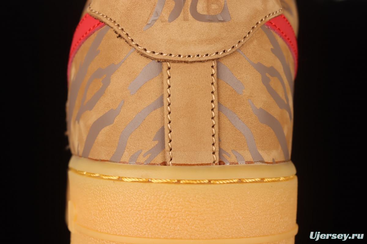 NIKE Air Force 1: 07 Low head suede wheat-colored tiger year limit low-top casual board shoes CJ9179-202