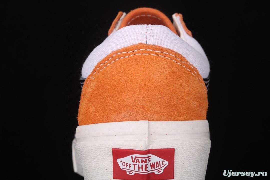 Vans Style 36 caramel orange and white small head splicing low-help couple casual board shoes VN0A3DZ3WZ5