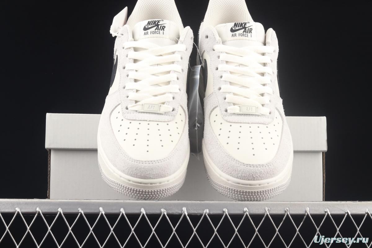 NIKE Air Force 1x 07 Low gray-black hook low-top casual board shoes BG5120-315