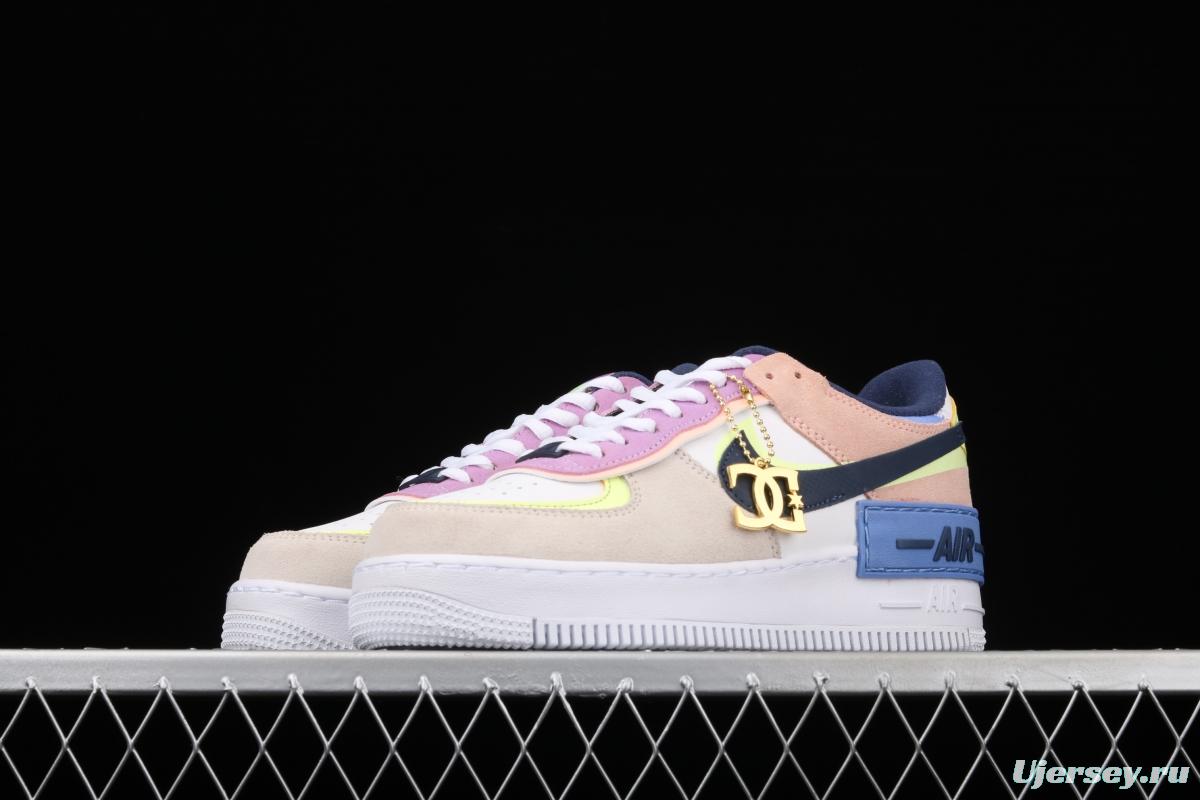 NIKE Air Force 1 ShAdidasow Rtl light weight heightened low-top 100-board shoes CU8591-001