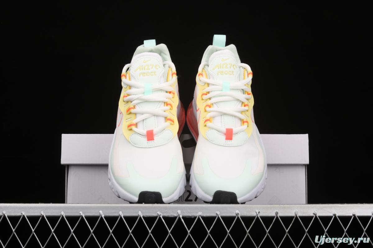 NIKE Air Max 270React new high frequency mesh hollowed-out half-palm air cushion running shoes CV8818-102