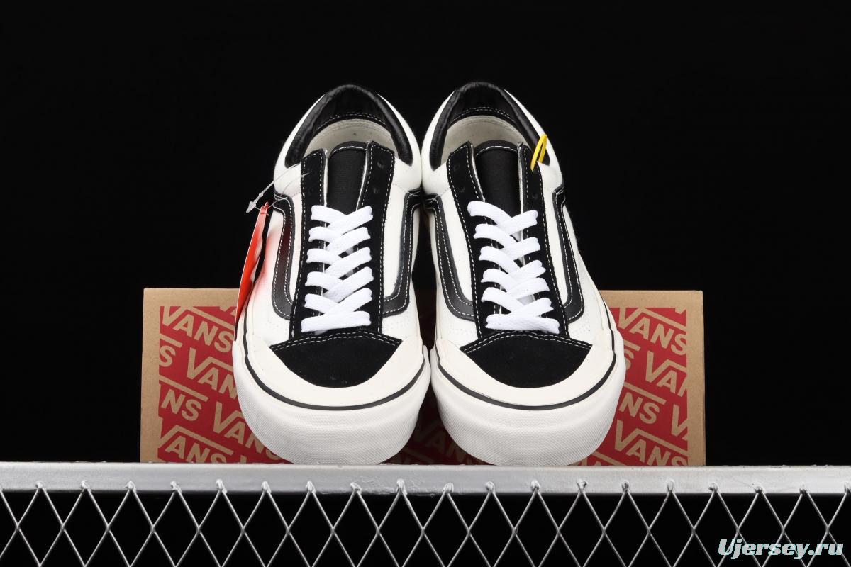 Vans Style 36 new half-crescent black and white side LOGO printed low-top casual board shoes VN0A3ZCJ9IG