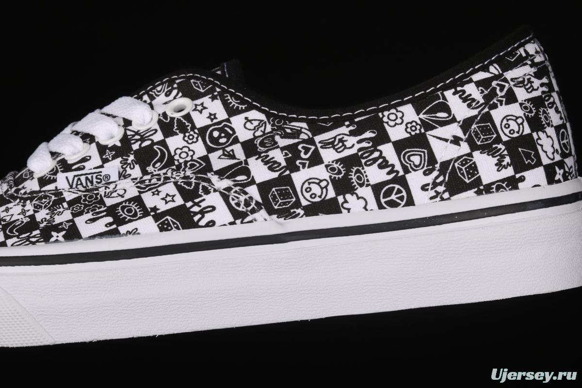 Vans Authentic black and white graffiti printing VN0A2Z518G