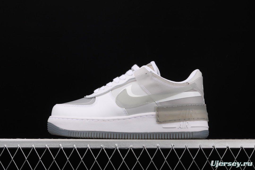 NIKE Air Force 1 ShAdidasow light weight heightened low-top board shoes CK6561-100