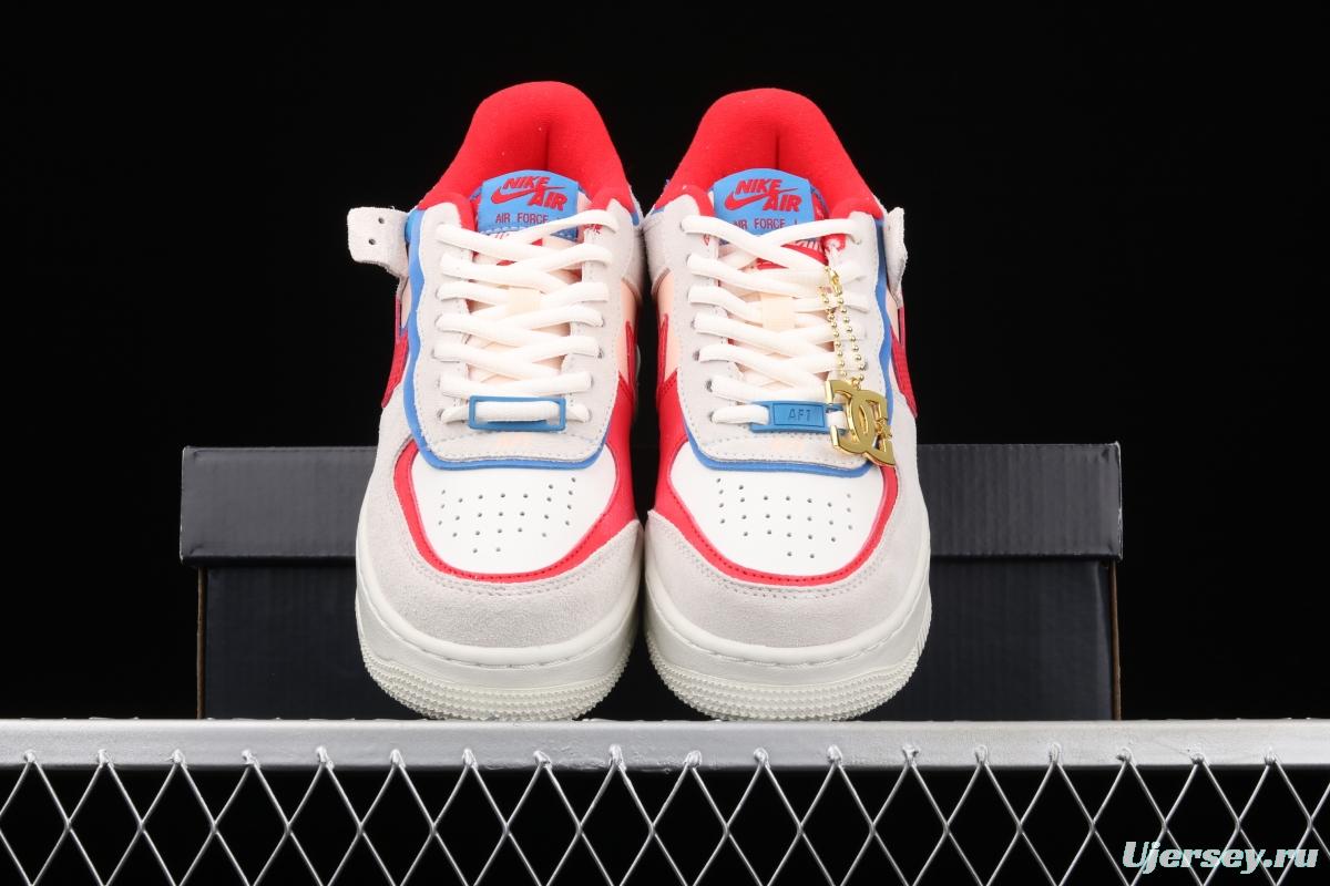NIKE Air Force 1 ShAdidasow Rtl light weight heightened low-top board shoes CU8591-100