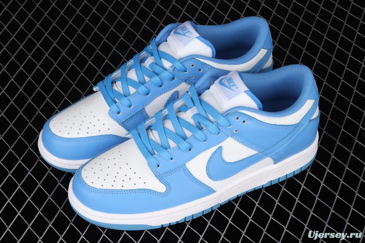 NIKE DUNK Low University Blue White Blue North Carolina White Blue Slam Dunk Series low side Leisure Sports Skateboard shoes DD1391-102