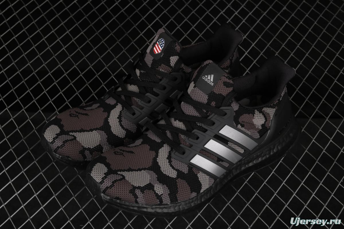 Bape x Adidas Ultra Boost Green Camo G54784 1.0 first generation UB leisure sports jogging shoes