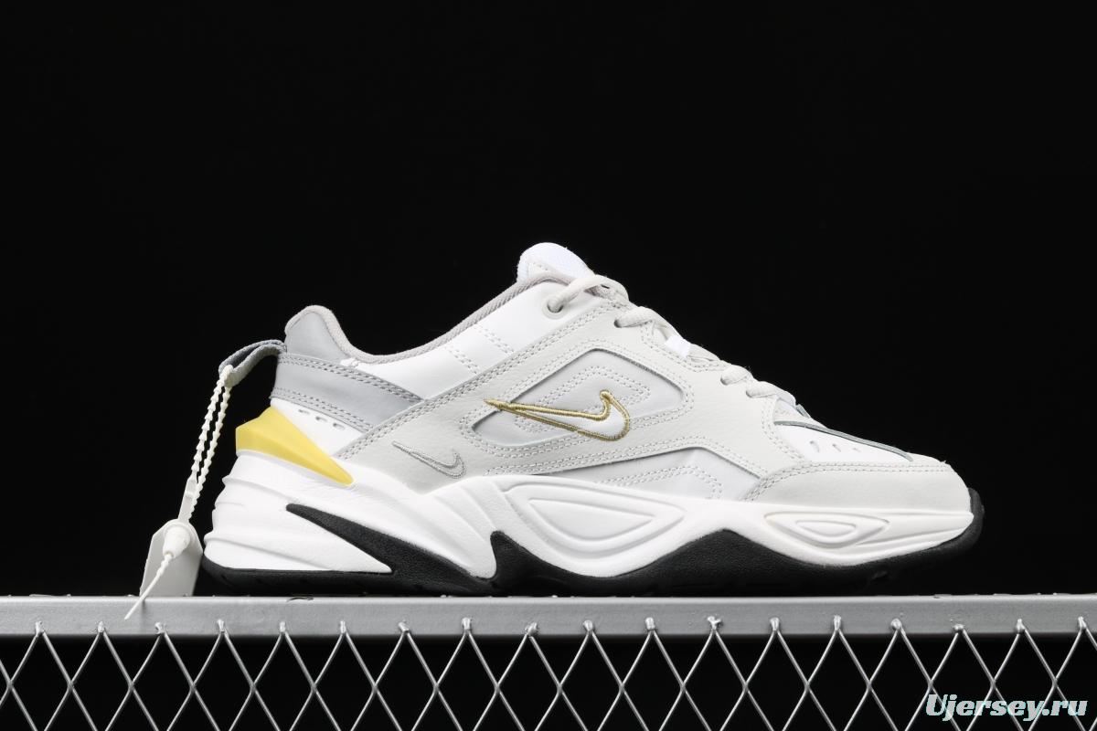 NIKE M2K Tekno white gray gold color retro sports daddy shoes AO3108-009