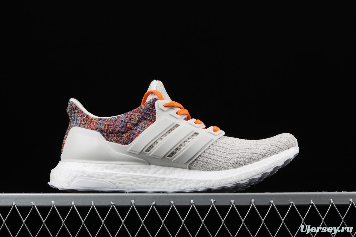 Adidas Ultra Boost 4.0das fourth generation knitted striped gray rainbow UB # limited edition of Guangzhou, a Chinese cultural city