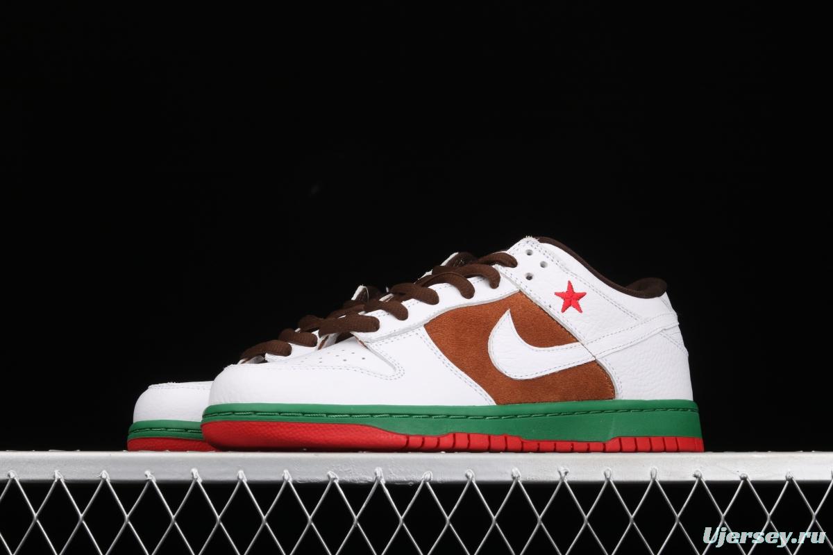 NIKE DUNK SB Low Call California color matching sports skateboard shoes 304292-211