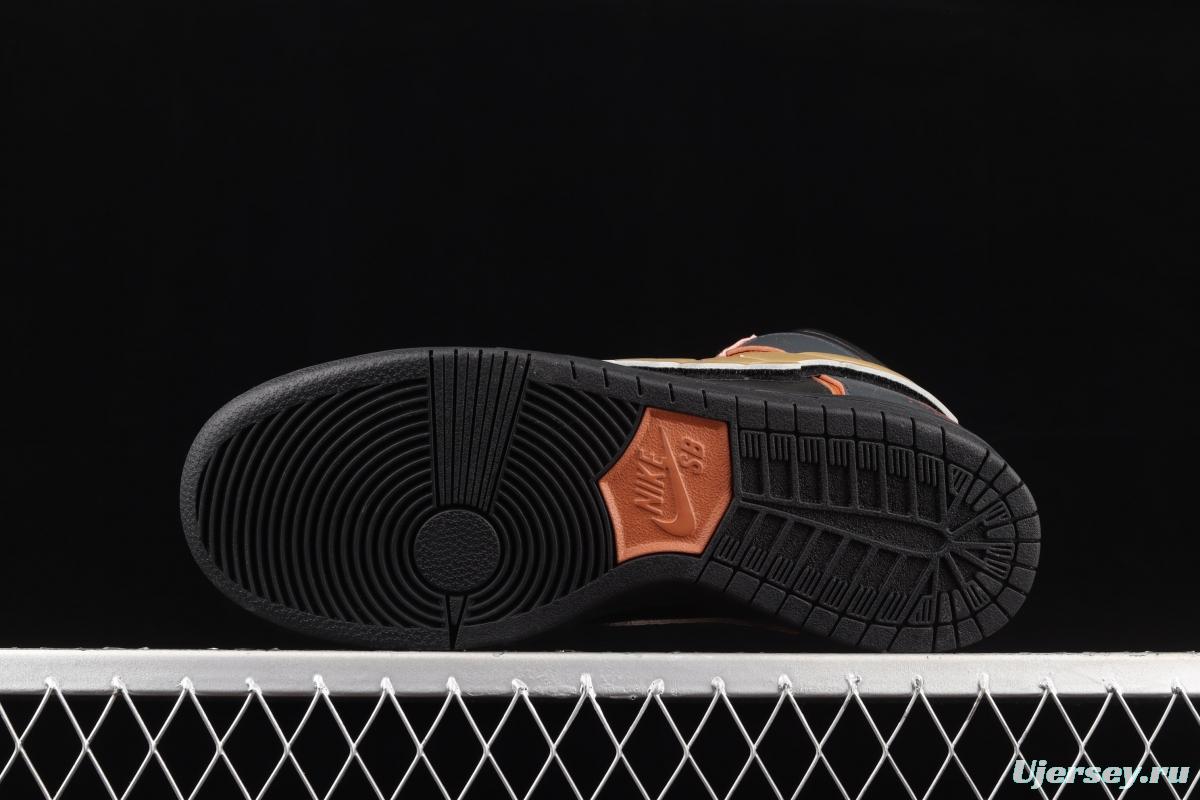 NIKE SB DUNK High Gundam joint style SB buckle rebound fashion casual board shoes DH7717-400