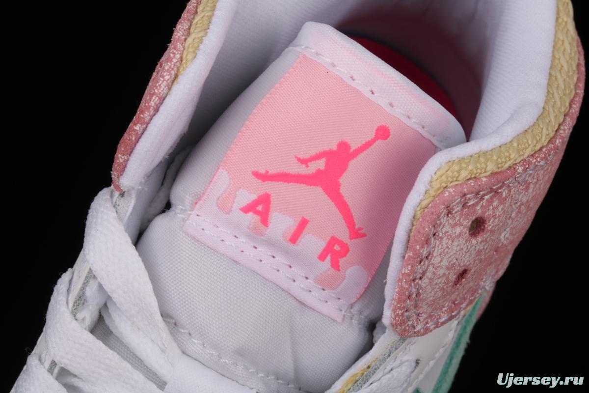 Air Jordan 1 Mid GS Ice Cream Bang Basketball shoes DD1666