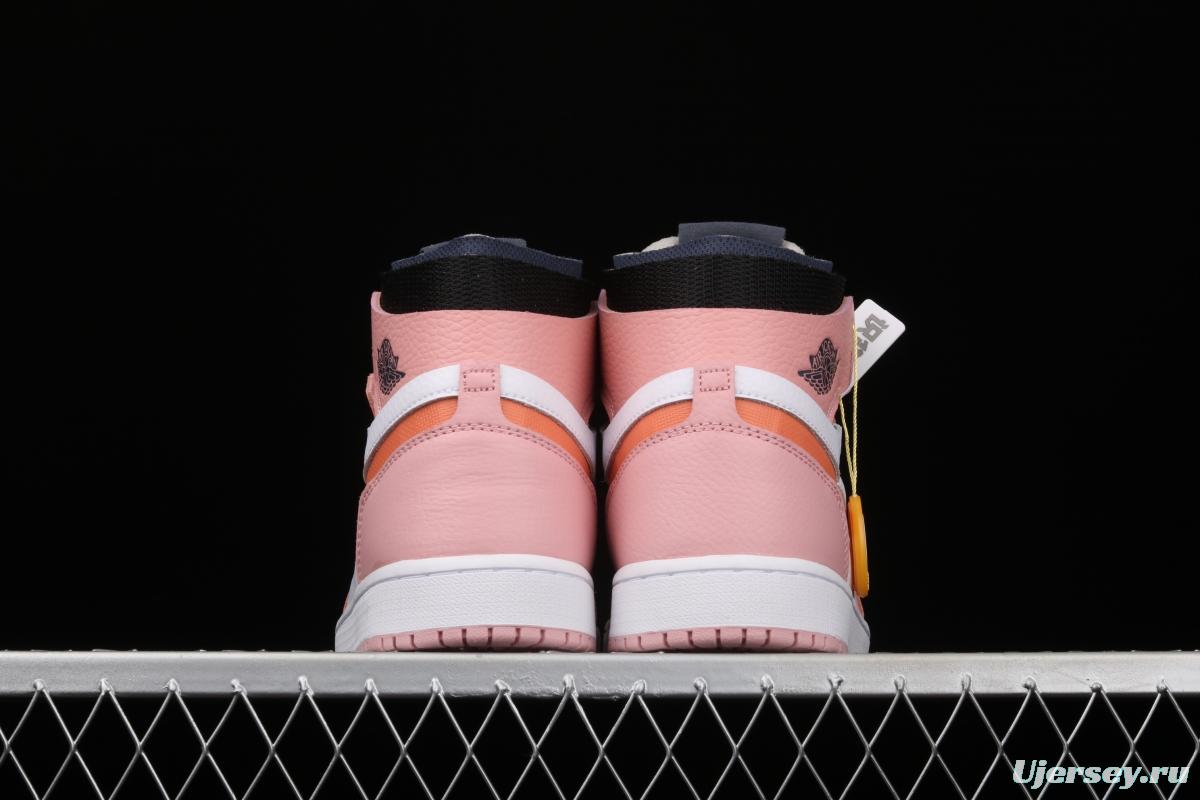 Air Jordan 1 Zoom Air CMFT pink glaze cherry pollen high top basketball shoes CT0979-601