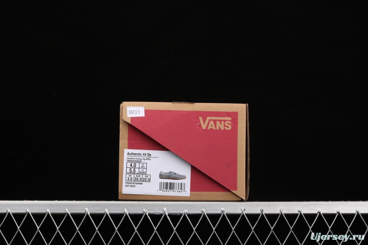 Vans Authentic 44 DX Gao Ding series 4 hole low side tie vintage canvas leisure sports board shoes VN0A5KS96SR 