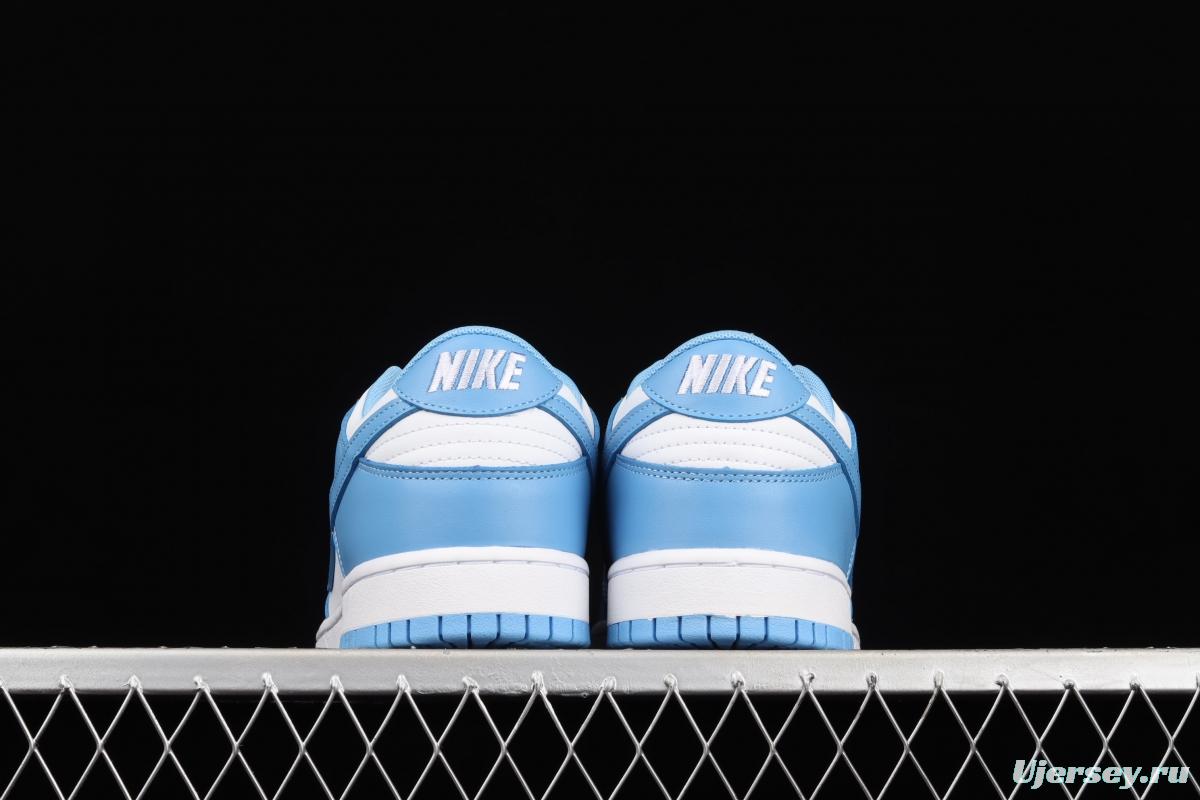 NIKE DUNK Low University Blue White Blue North Carolina White Blue Slam Dunk Series low side Leisure Sports Skateboard shoes DD1391-102