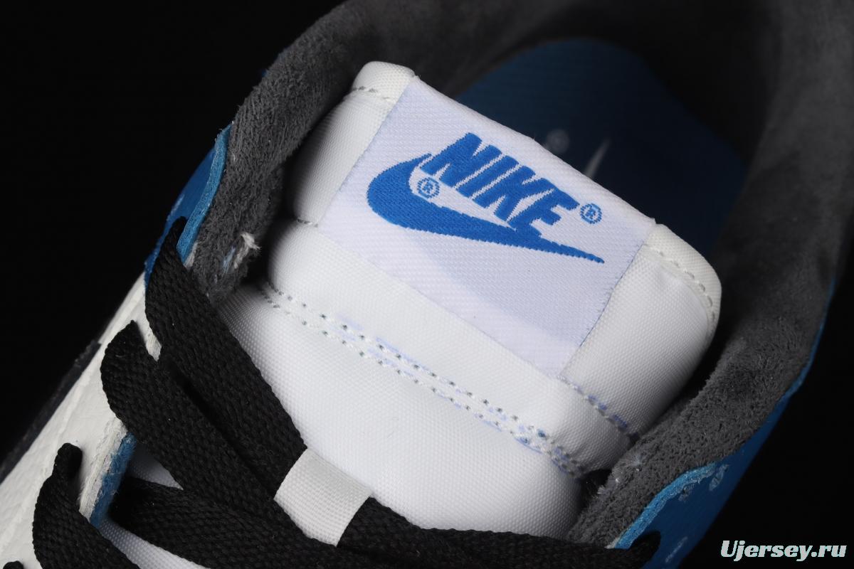 NIKE SB DUNK Low white, blue and black hook SB smash rebounds low upper board shoes DH0957-105