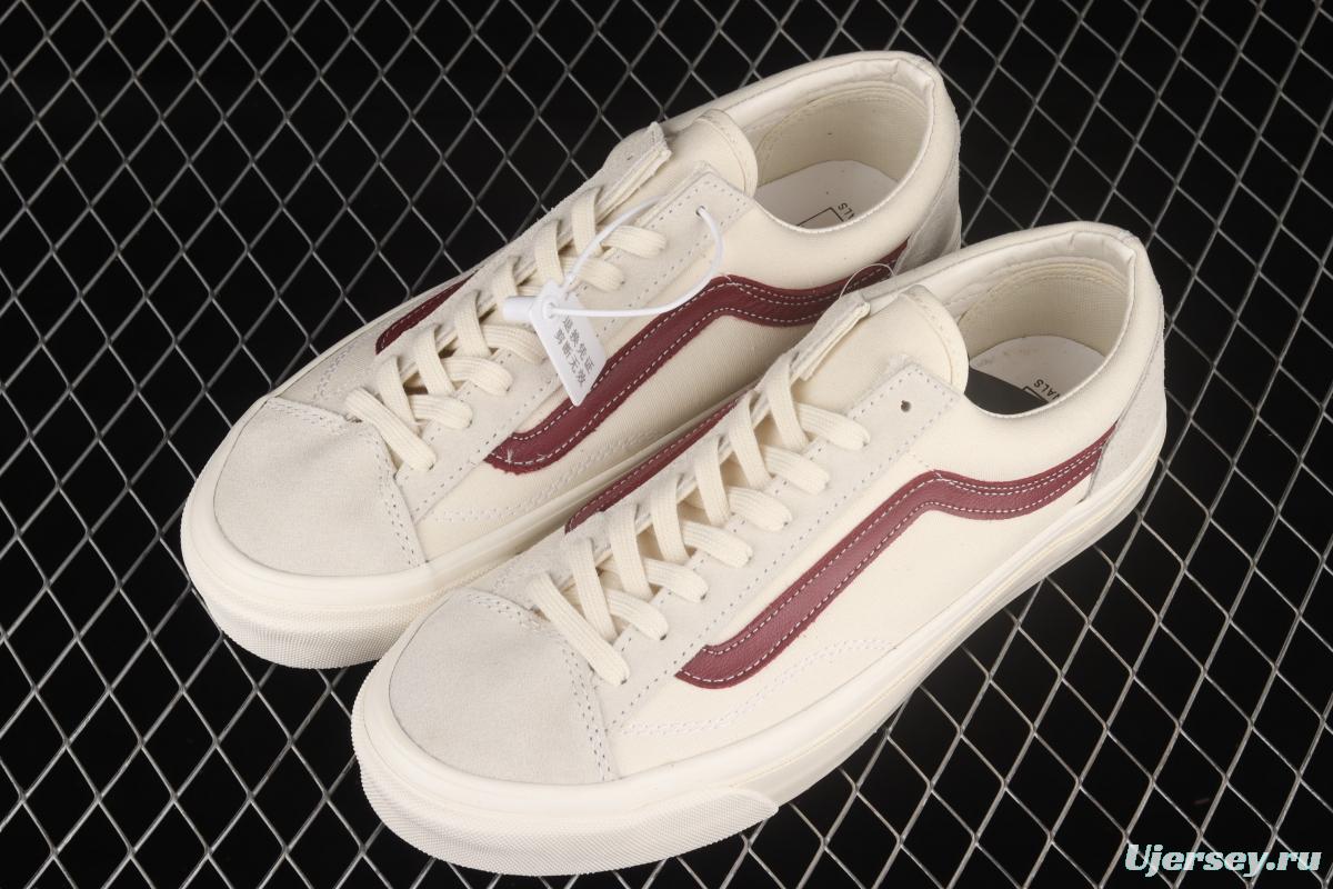Vans Vault OG Style 36 Lx Vance high-end retro suede canvas spliced low-top shoes VN0A4BVE9X6