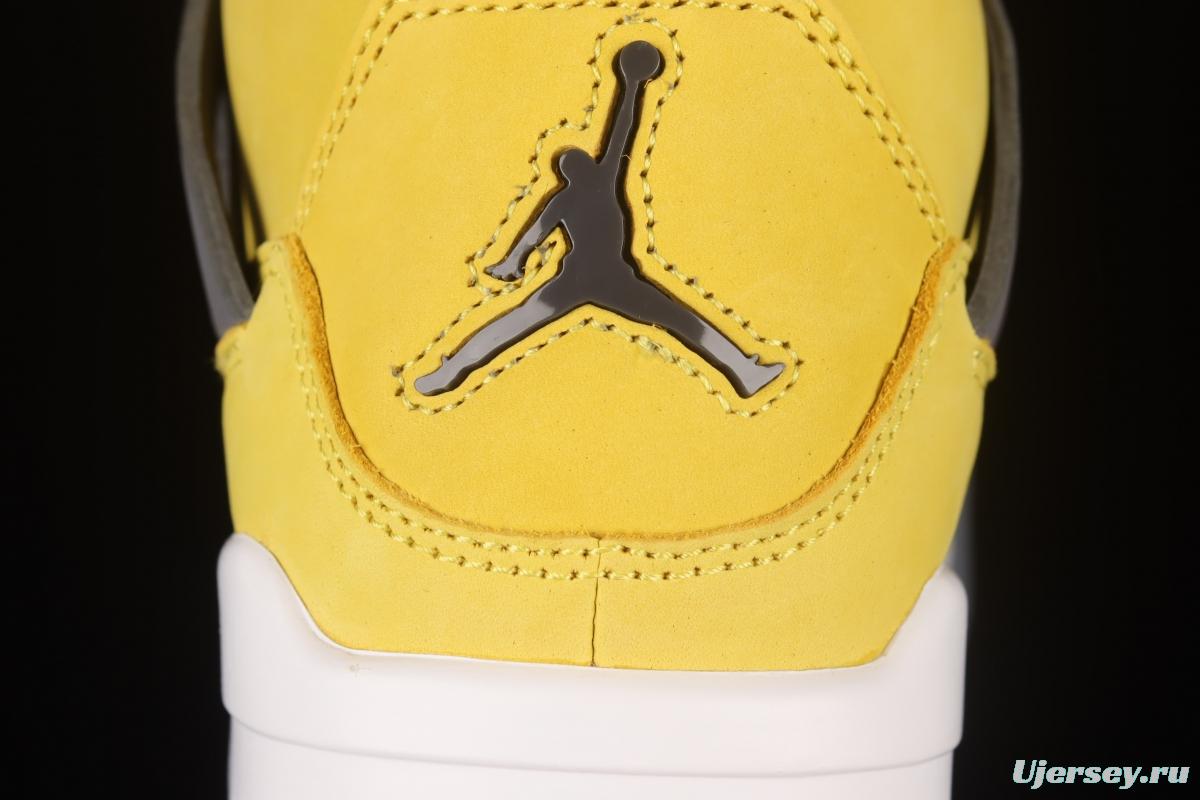 Air Jordan 4 Retro Lightning duplicates white and yellow electric letter CT8527-700