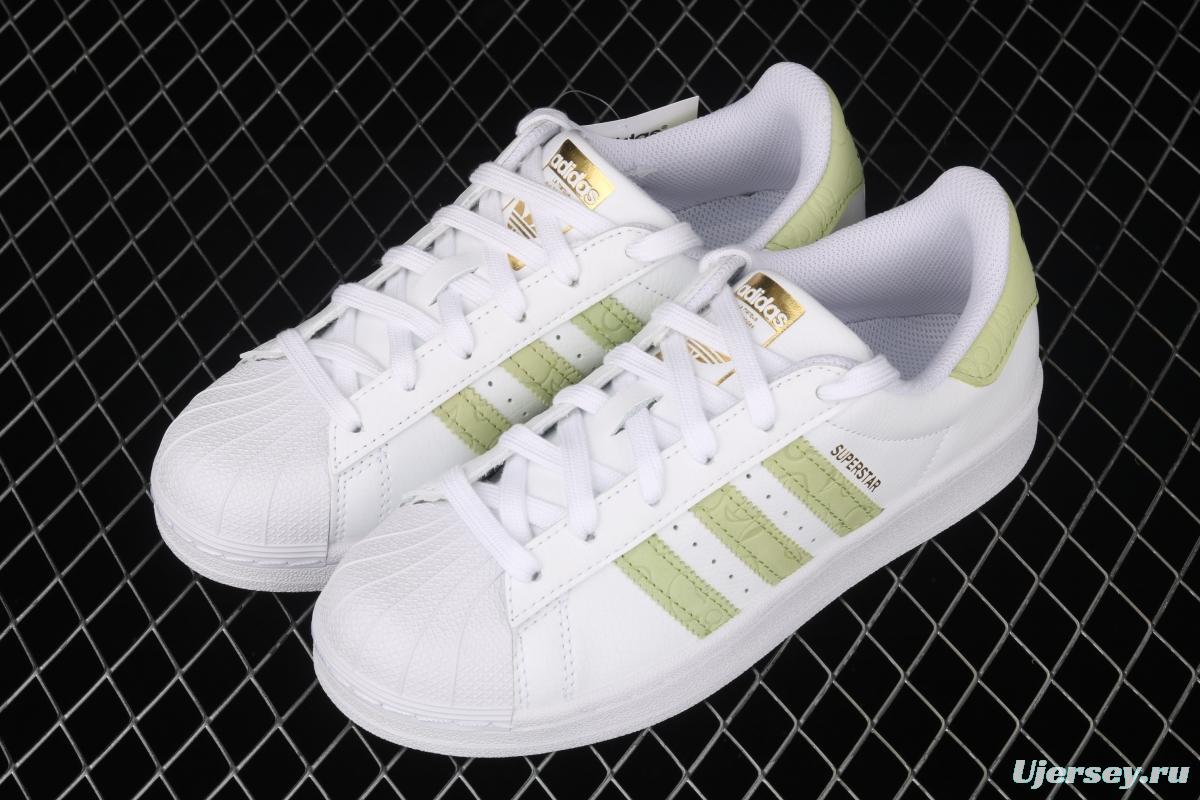 Adidas Originals Superstar FW3568 shell head and tea striped top layer casual board shoes