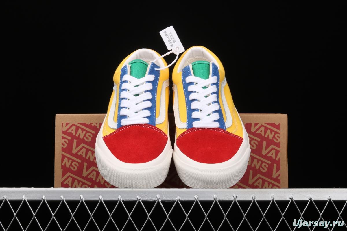 Vans Old Skool 36 limits high-end regional Anaheim color rainbow low-top casual board shoes VN0A54F34SB