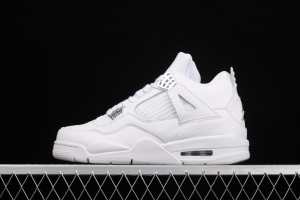 Air Jordan4 Retro PureMoney White Cat headlayer True Standard 308497-100