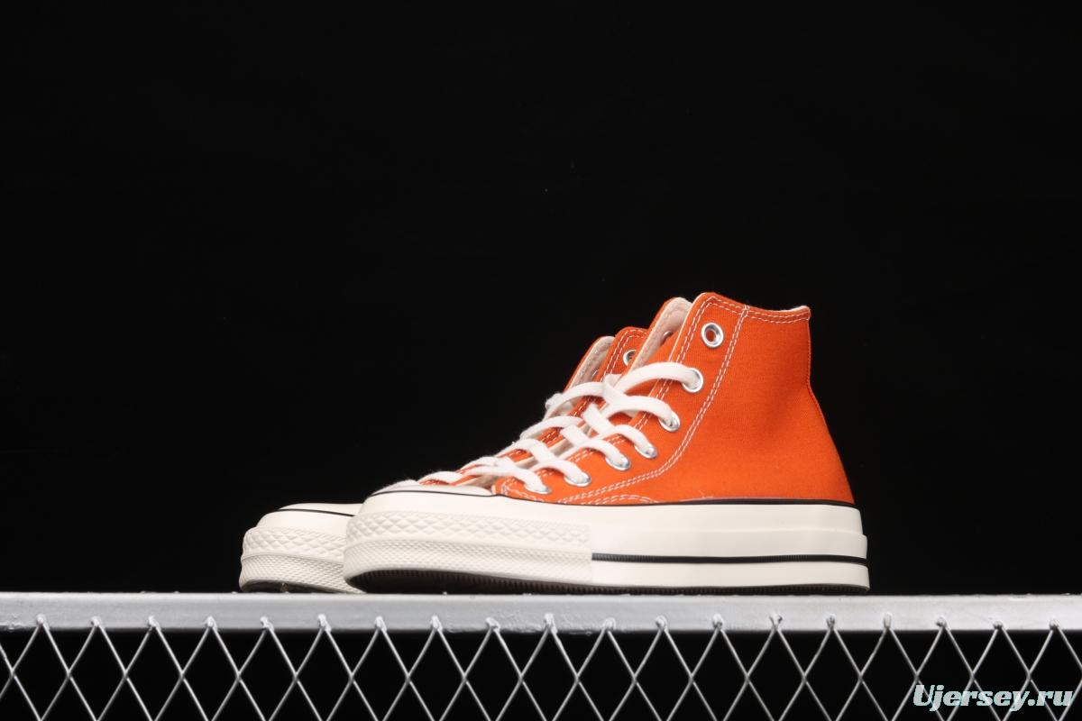 Converse Chuck 70s spring new color bonfire orange matching high-top casual board shoes 171475C