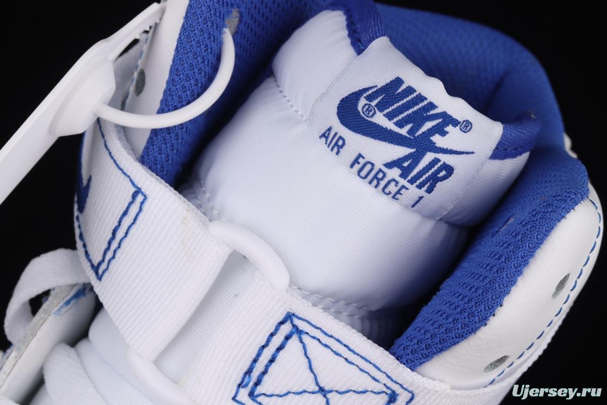 NIKE Air Force 1 High'07 white and blue high top casual board shoes CV1753-101