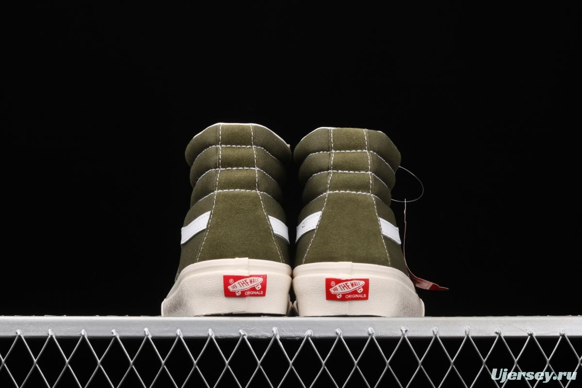 Vans SK8-Hi Vault OG army green high-top canvas shoes VN0OZE8XY